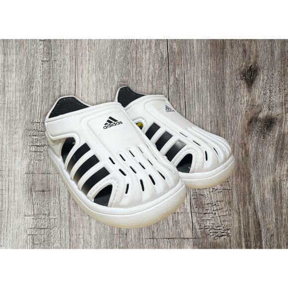 Adidas‎ white and black kids sneakers size 6 - Picture 1 of 5